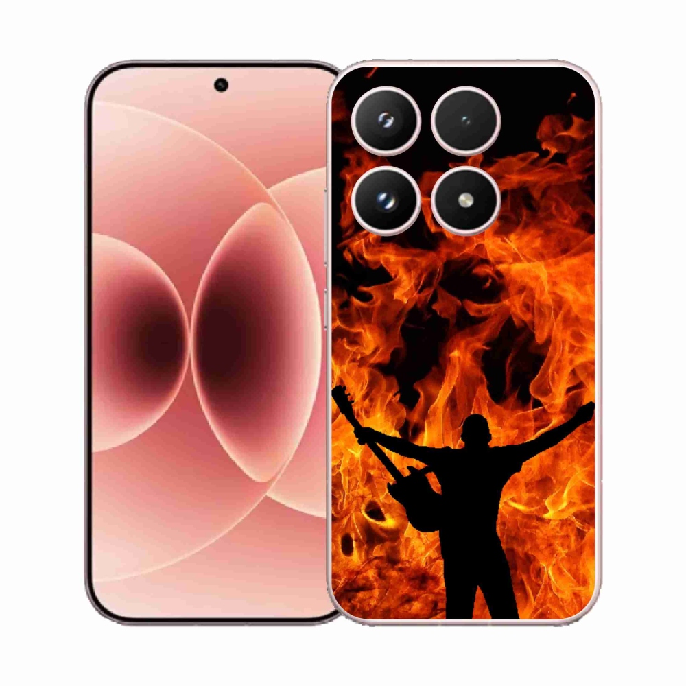 Gelový kryt mmCase na Xiaomi 17 - muzikant a oheň