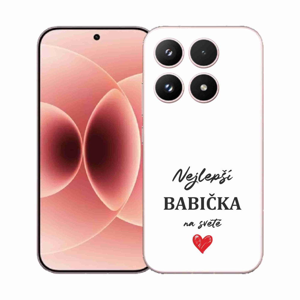 Gelový kryt mmCase na Xiaomi 17 - nejlepší babička 1 bílé pozadí