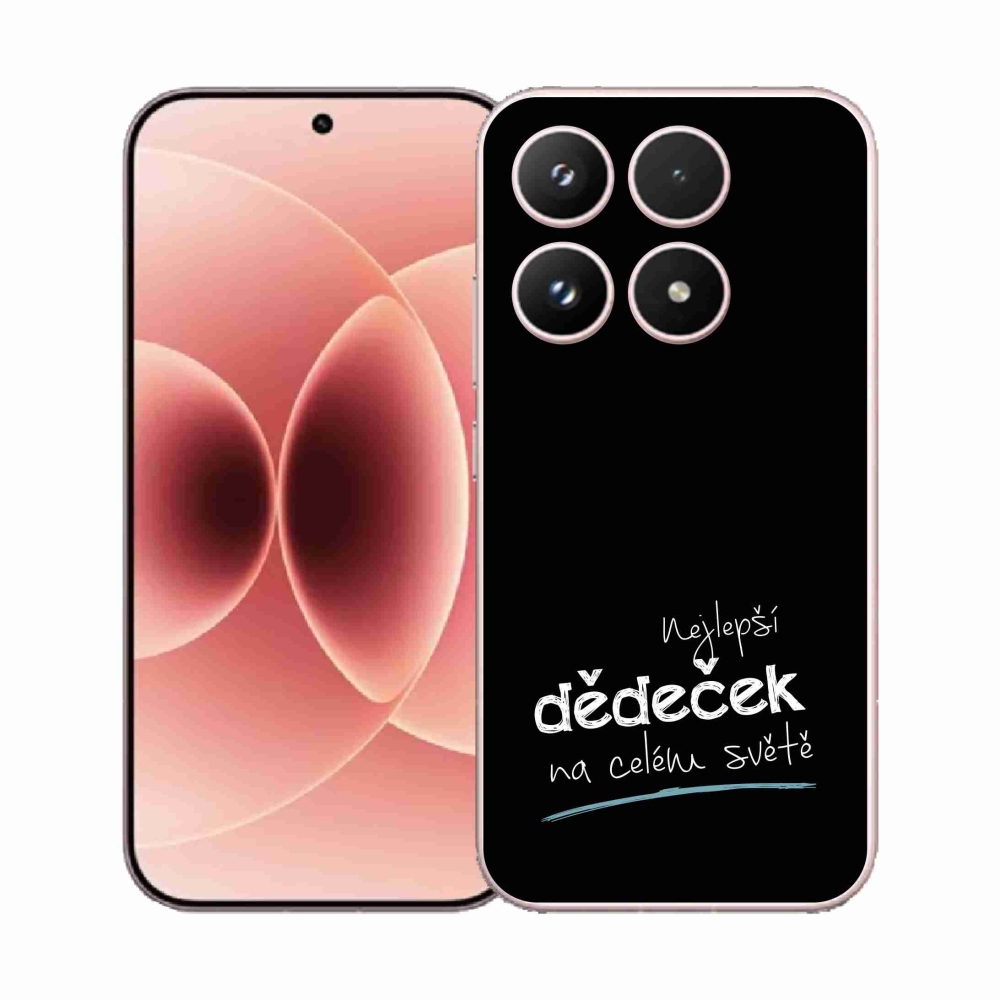 Gelový kryt mmCase na Xiaomi 17 - nejlepší dědeček 3 černé pozadí