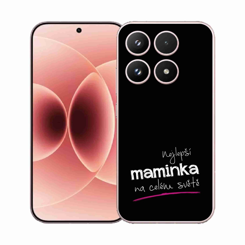 Gelový kryt mmCase na Xiaomi 17 - nejlepší maminka 4 černé pozadí