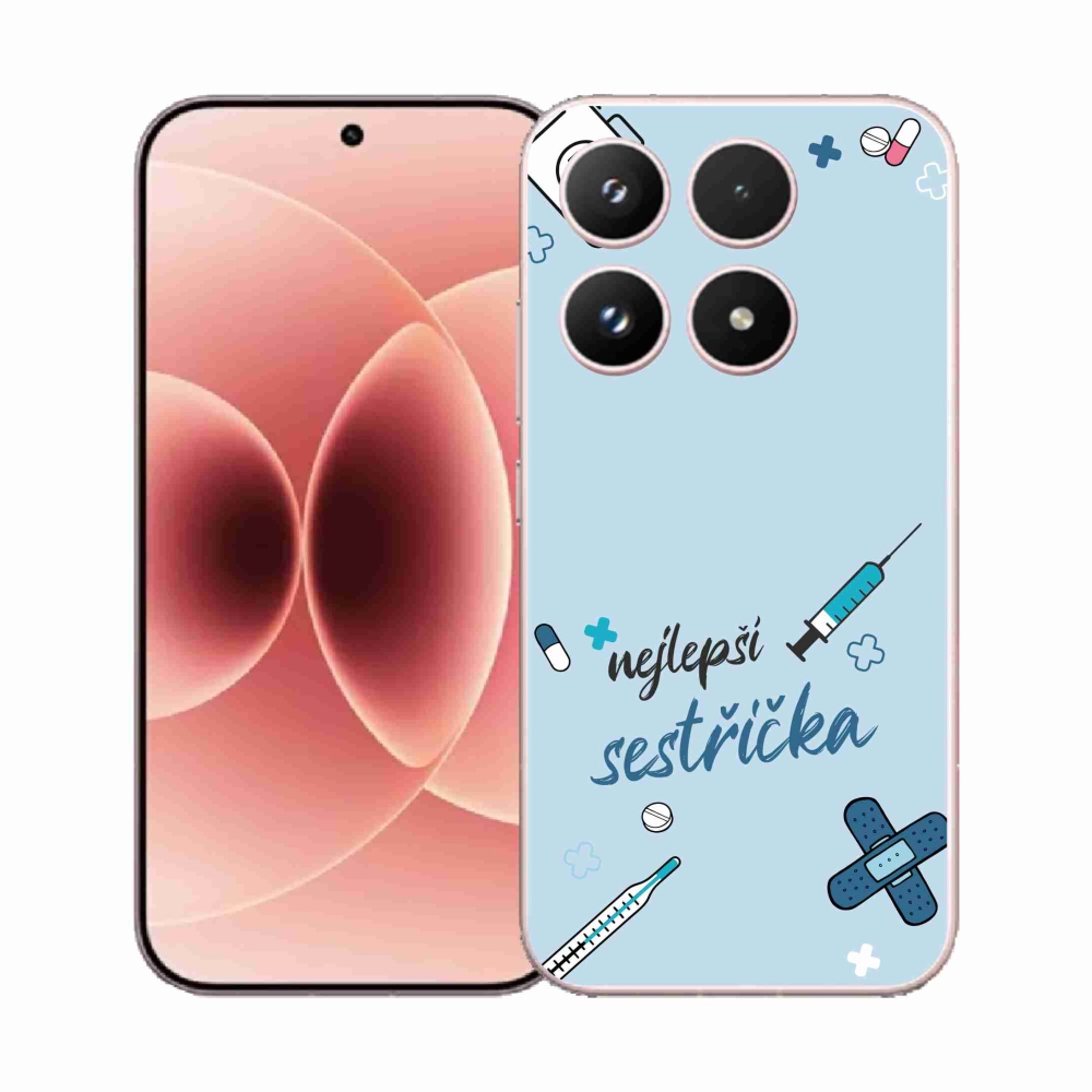 Gelový kryt mmCase na Xiaomi 17 - nejlepší sestřička modré pozadí