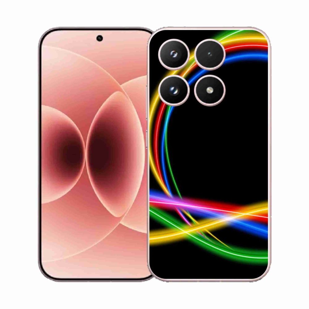 Gelový kryt mmCase na Xiaomi 17 - neonové kruhy