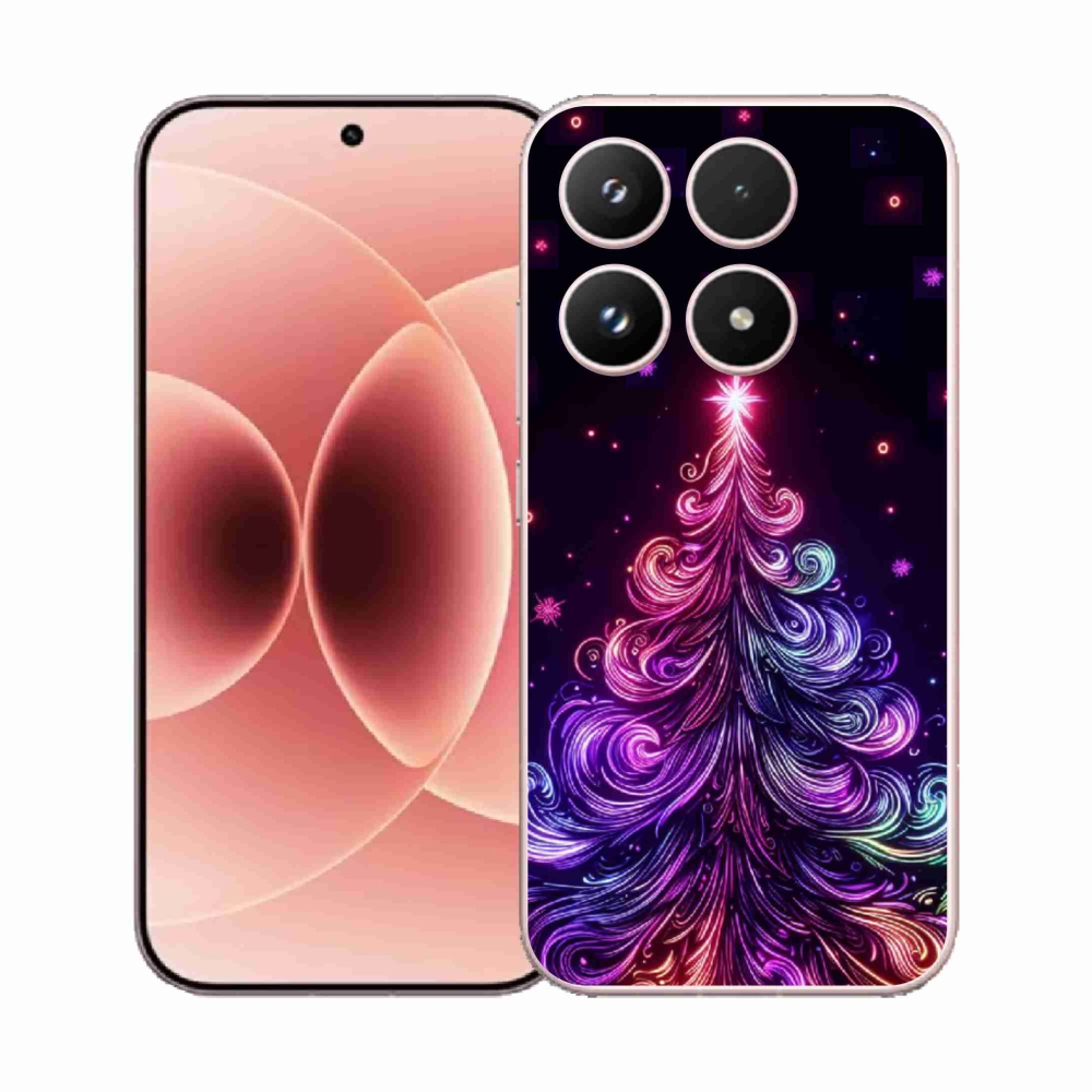 Gelový kryt mmCase na Xiaomi 17 - neonový vánoční stromek 1