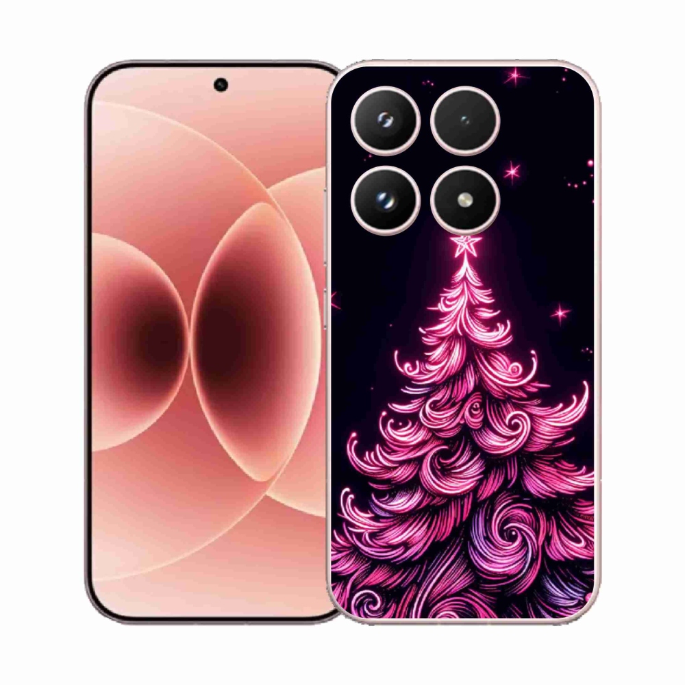 Gelový kryt mmCase na Xiaomi 17 - neonový vánoční stromek 2
