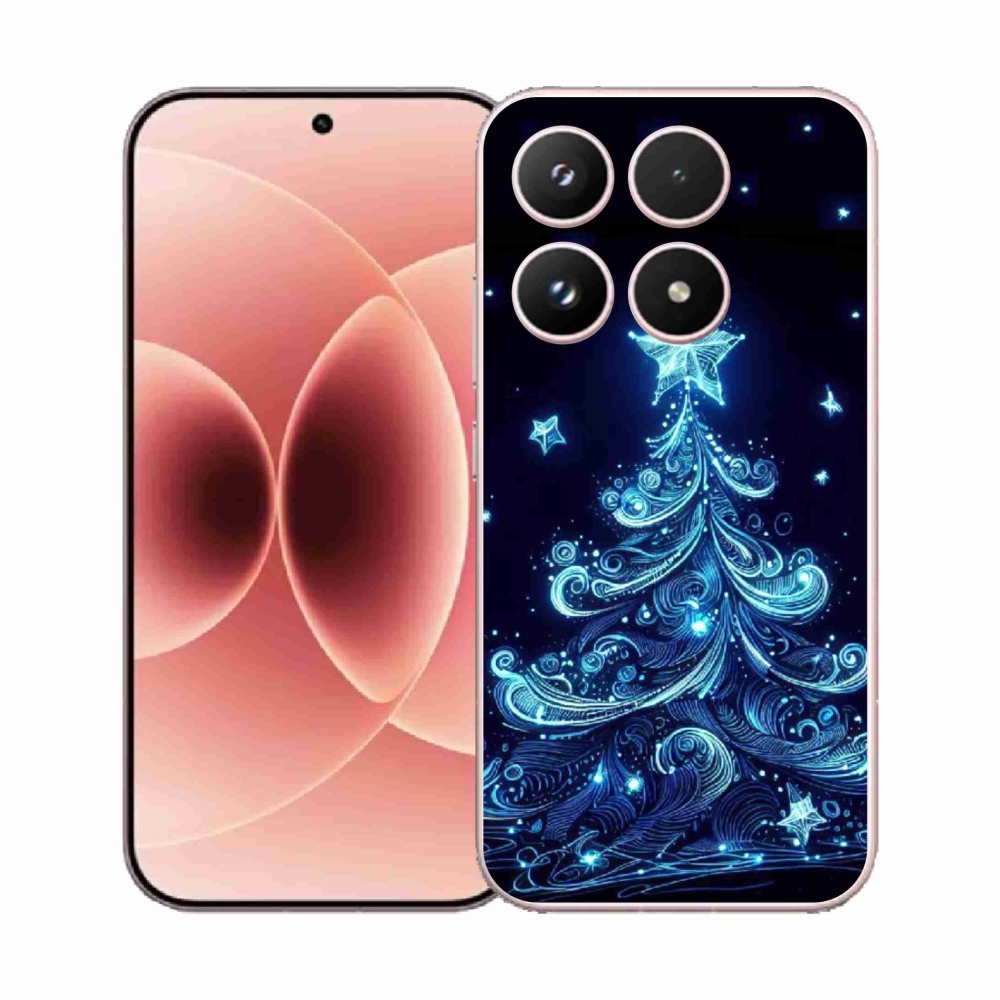 Gelový kryt mmCase na Xiaomi 17 - neonový vánoční stromek 4