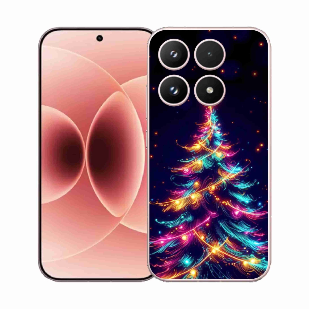 Gelový kryt mmCase na Xiaomi 17 - neonový vánoční stromek