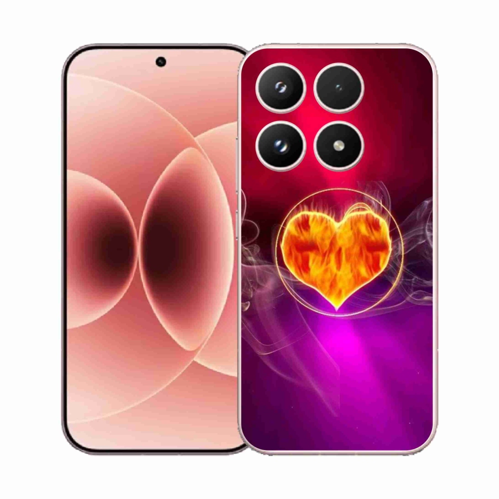 Gelový kryt mmCase na Xiaomi 17 - ohnivé srdce