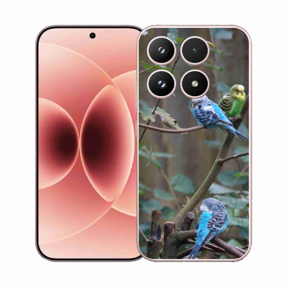 Gelový kryt mmCase na Xiaomi 17 - papoušci na větvi