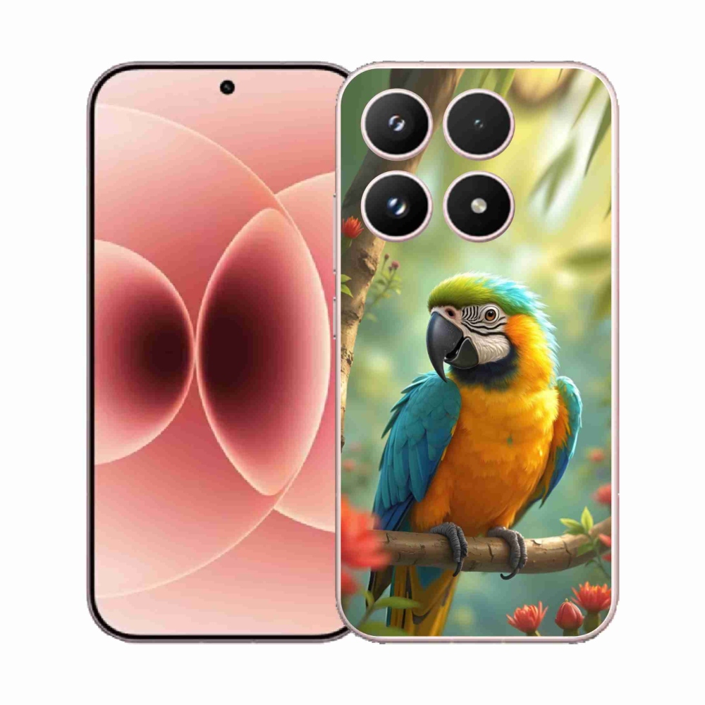 Gelový kryt mmCase na Xiaomi 17 - papoušek ara modrožlutá