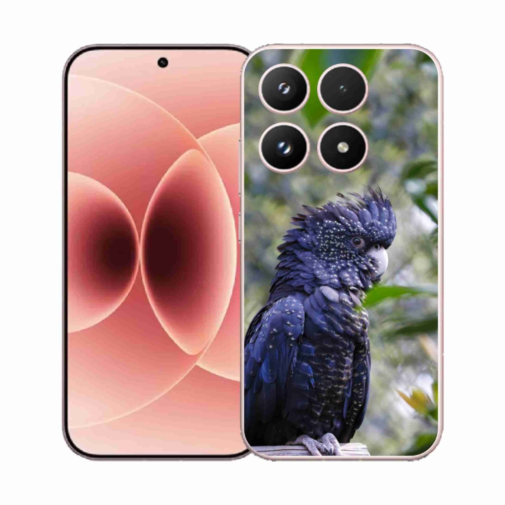 Gelový kryt mmCase na Xiaomi 17 - papoušek kakadu černý