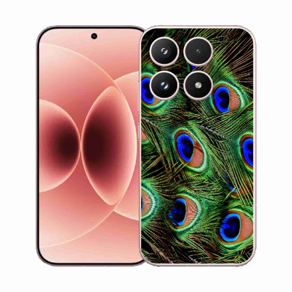 Gelový kryt mmCase na Xiaomi 17 - paví peří