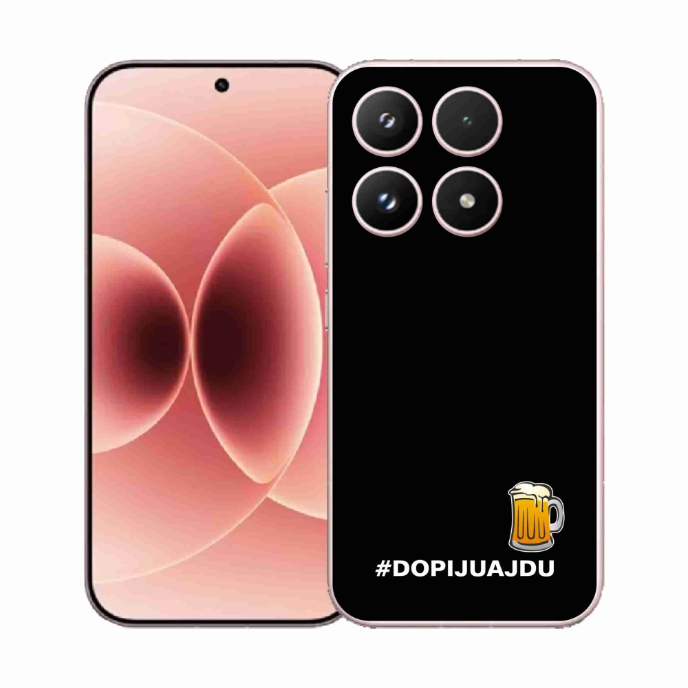 Gelový kryt mmCase na Xiaomi 17 - pivní motiv 1 černé pozadí