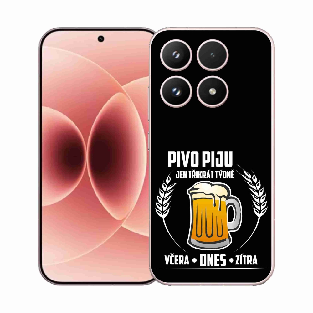 Gelový kryt mmCase na Xiaomi 17 - pivní motiv černé pozadí