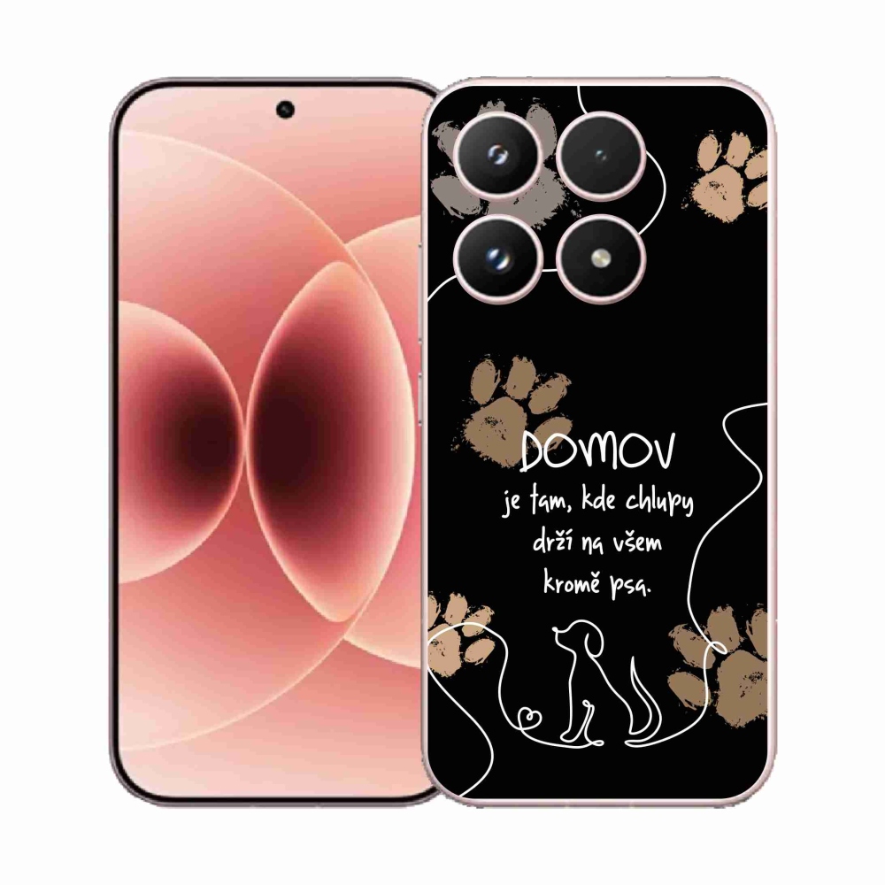 Gelový kryt mmCase na Xiaomi 17 - psí motiv černé pozadí