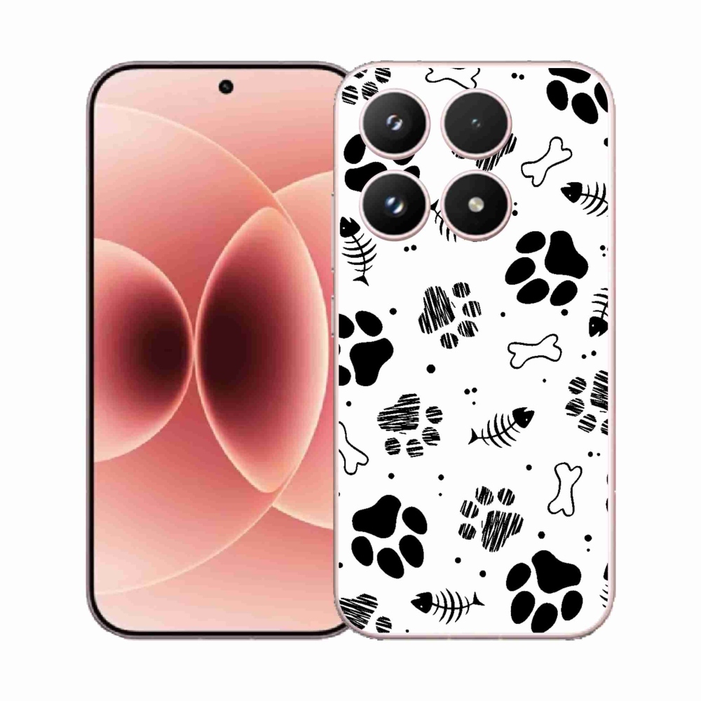 Gelový kryt mmCase na Xiaomi 17 - psí tlapky 1