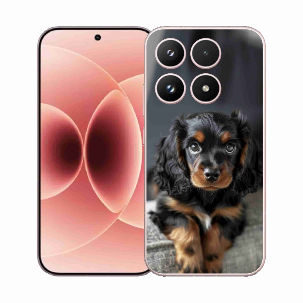 Gelový kryt mmCase na Xiaomi 17 - roztomilý dlouhosrstý jezevčík