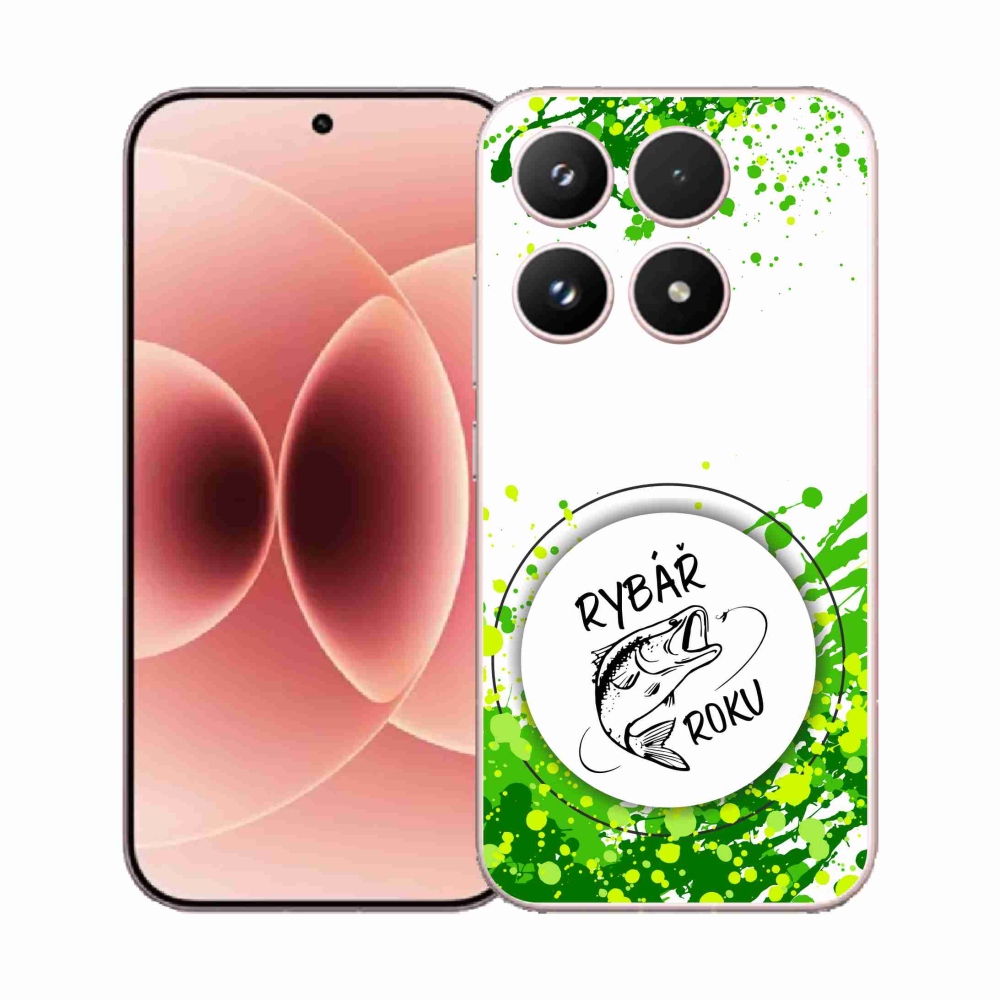 Gelový kryt mmCase na Xiaomi 17 - rybář roku bílé pozadí