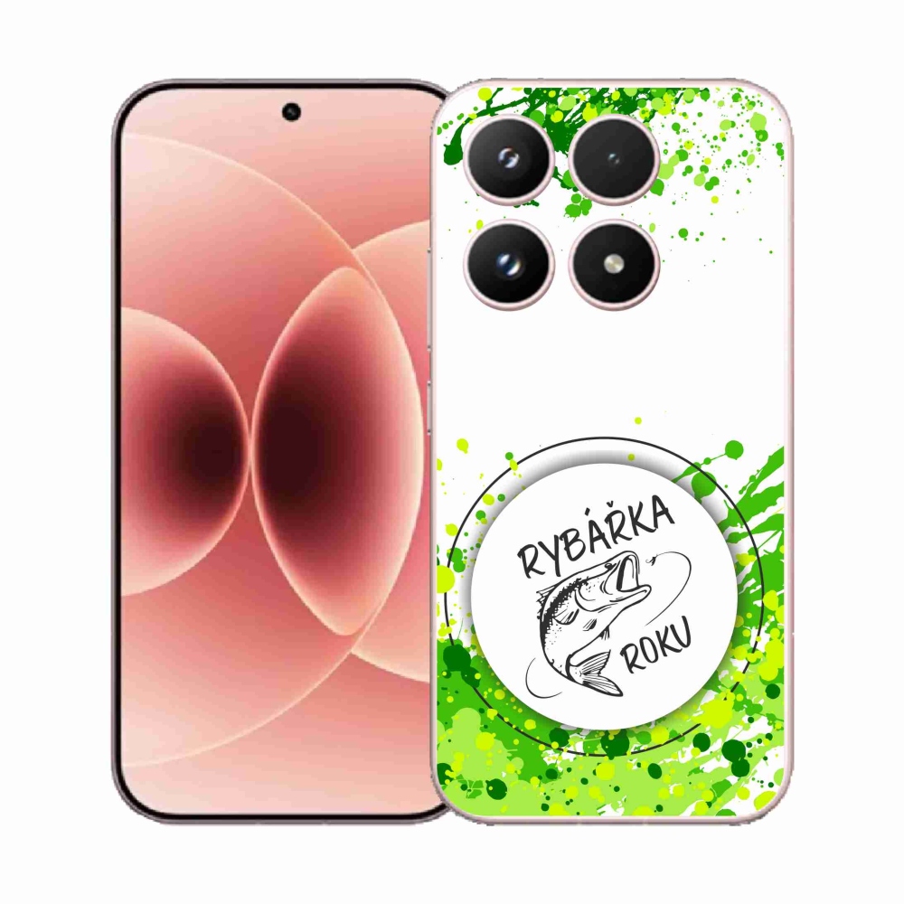 Gelový kryt mmCase na Xiaomi 17 - rybářka roku bílé pozadí