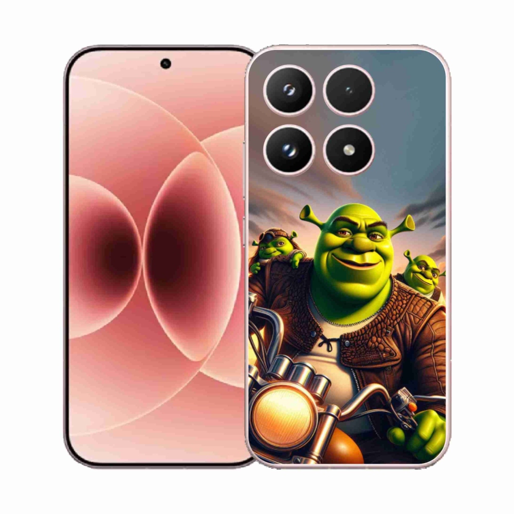 Gelový kryt mmCase na Xiaomi 17 - shrek na motorce