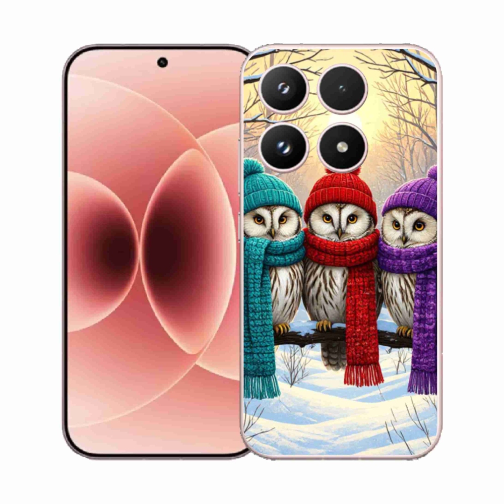 Gelový kryt mmCase na Xiaomi 17 - soví přátelé