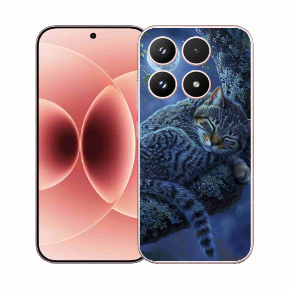 Gelový kryt mmCase na Xiaomi 17 - spící kočka