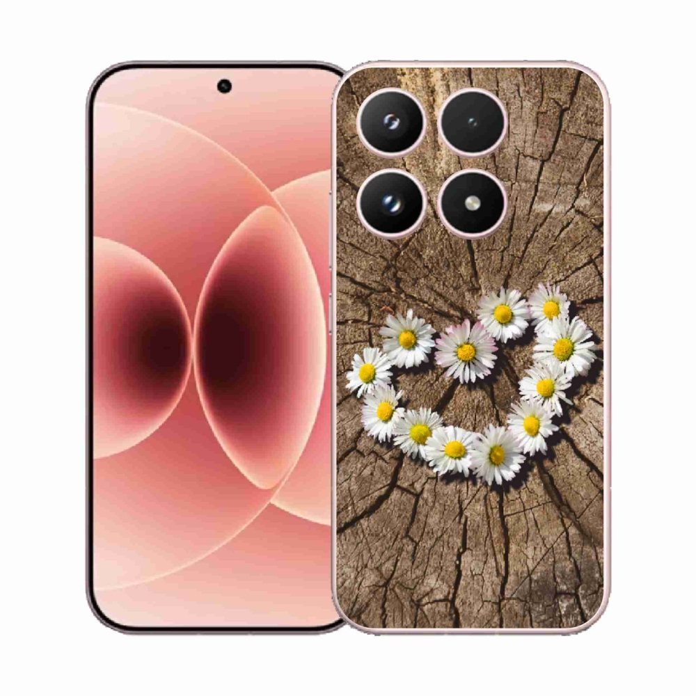 Gelový kryt mmCase na Xiaomi 17 - srdce z kopretin