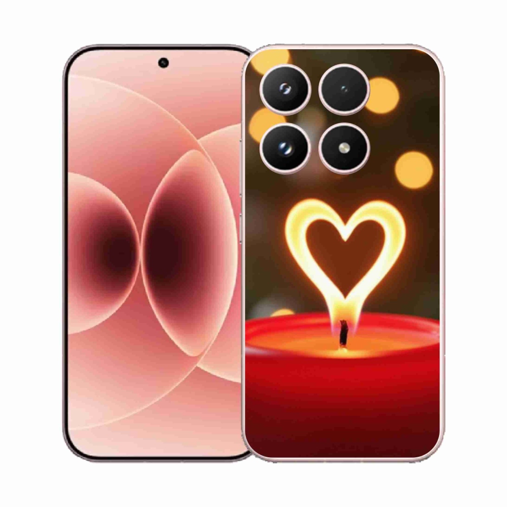 Gelový kryt mmCase na Xiaomi 17 - srdce z plamene