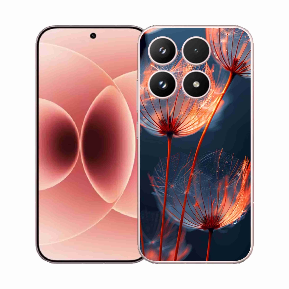 Gelový kryt mmCase na Xiaomi 17 - světélkující chmýří