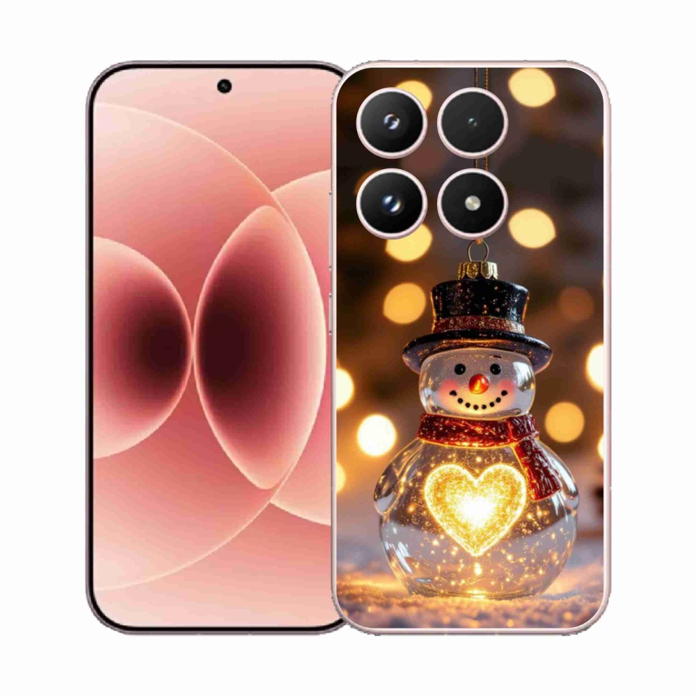 Gelový kryt mmCase na Xiaomi 17 - svítící vánoční sněhulák
