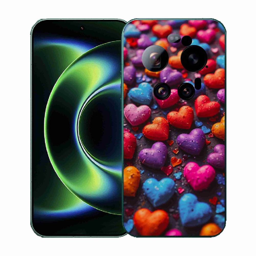 Gelový kryt mmCase na Xiaomi 17 Ultra - barevná srdce