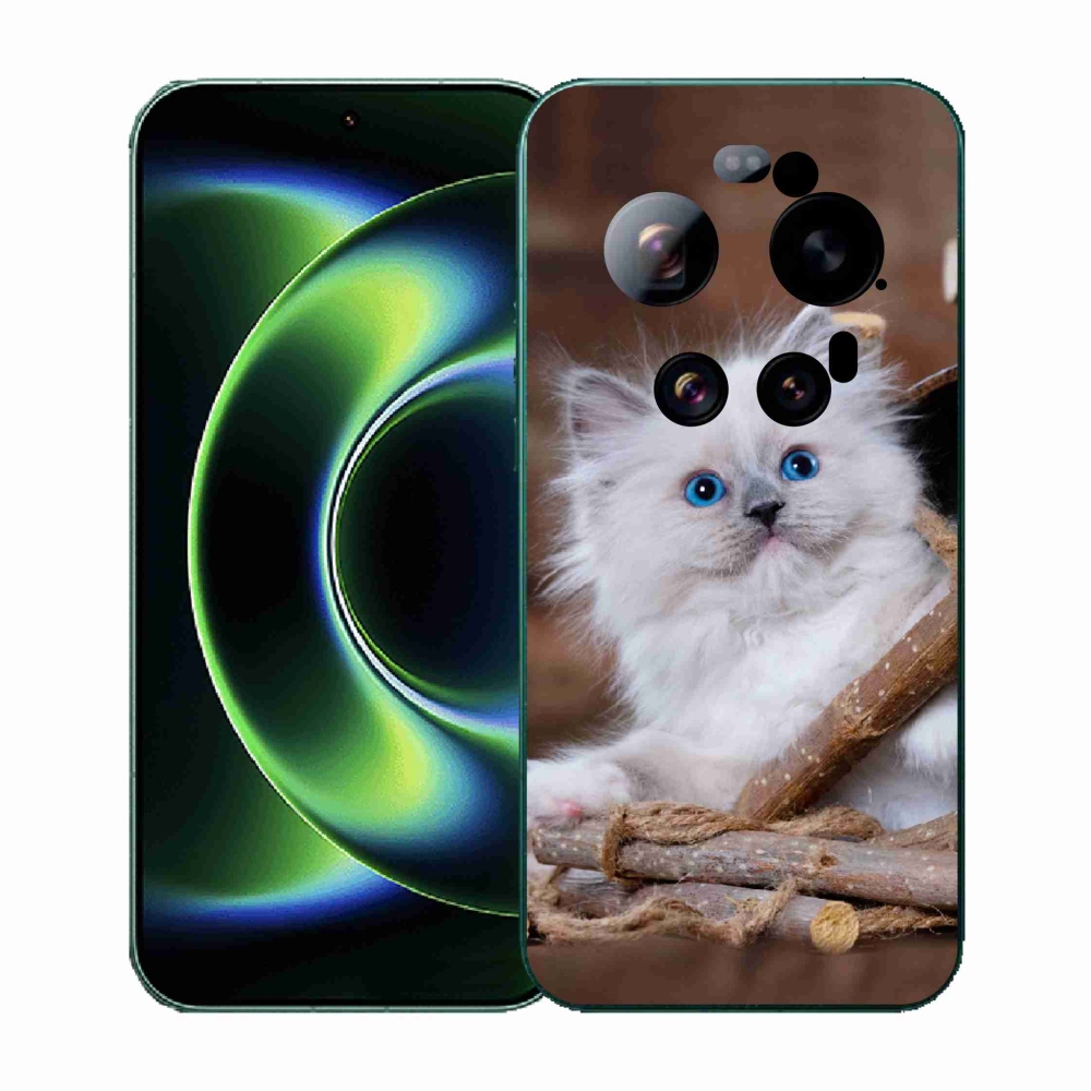 Gelový kryt mmCase na Xiaomi 17 Ultra - bílé kotě