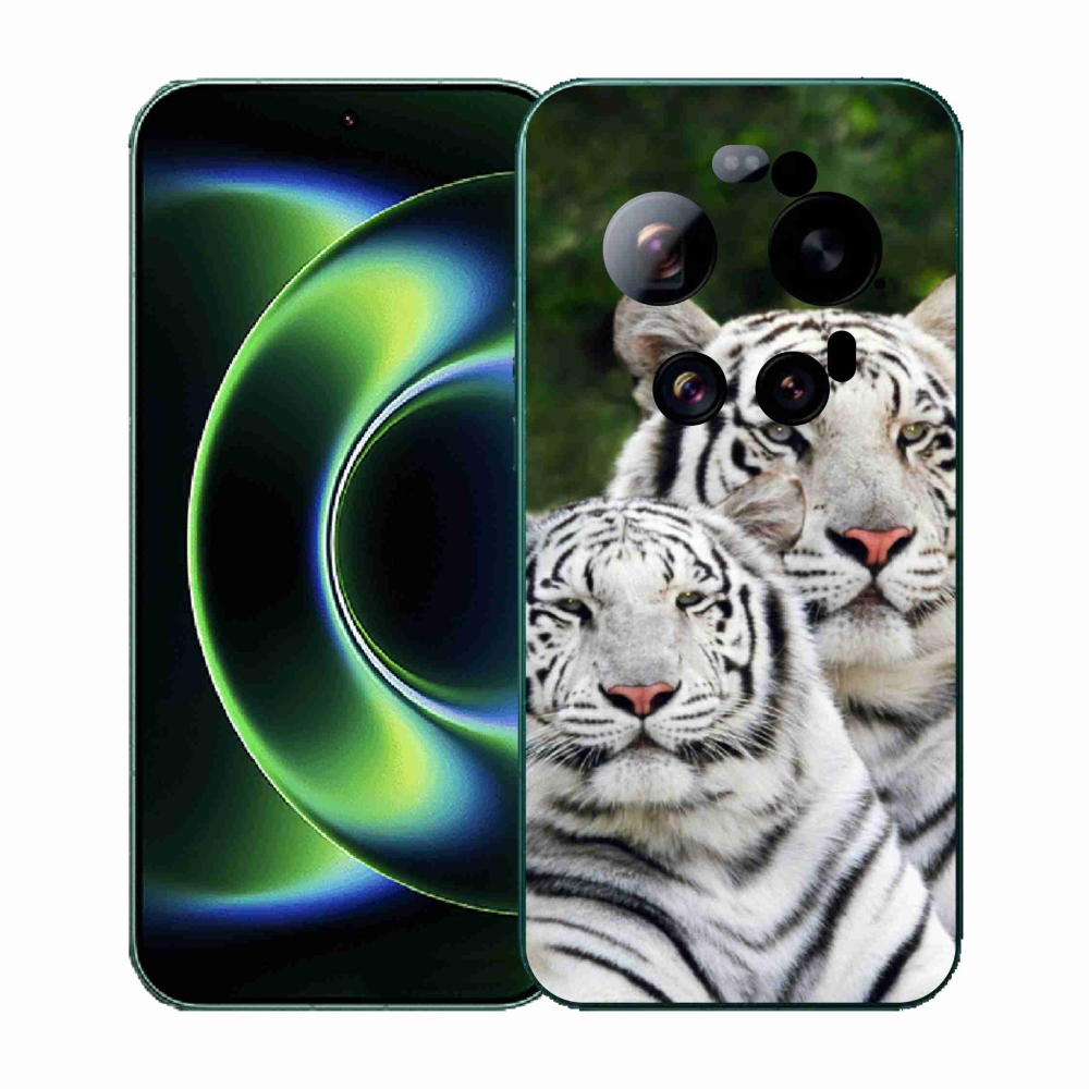 Gelový kryt mmCase na Xiaomi 17 Ultra - bílí tygři