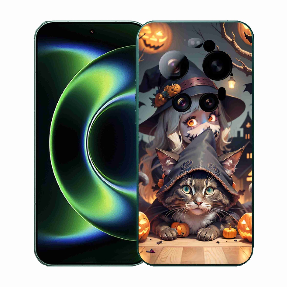 Gelový kryt mmCase na Xiaomi 17 Ultra - čarodějnice s kočkou