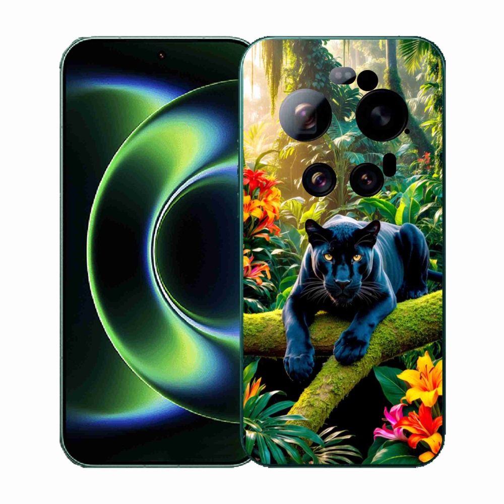 Gelový kryt mmCase na Xiaomi 17 Ultra - černý panter v džungli