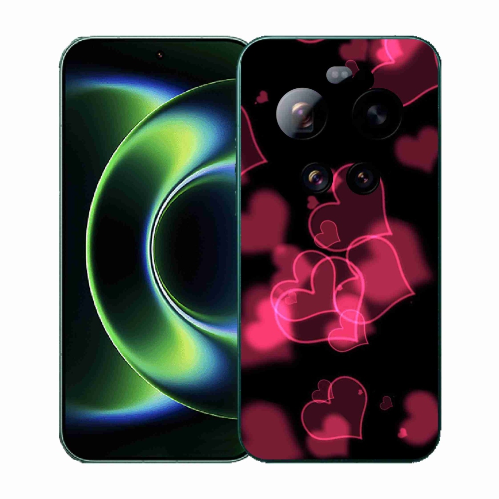 Gelový kryt mmCase na Xiaomi 17 Ultra - červená srdíčka