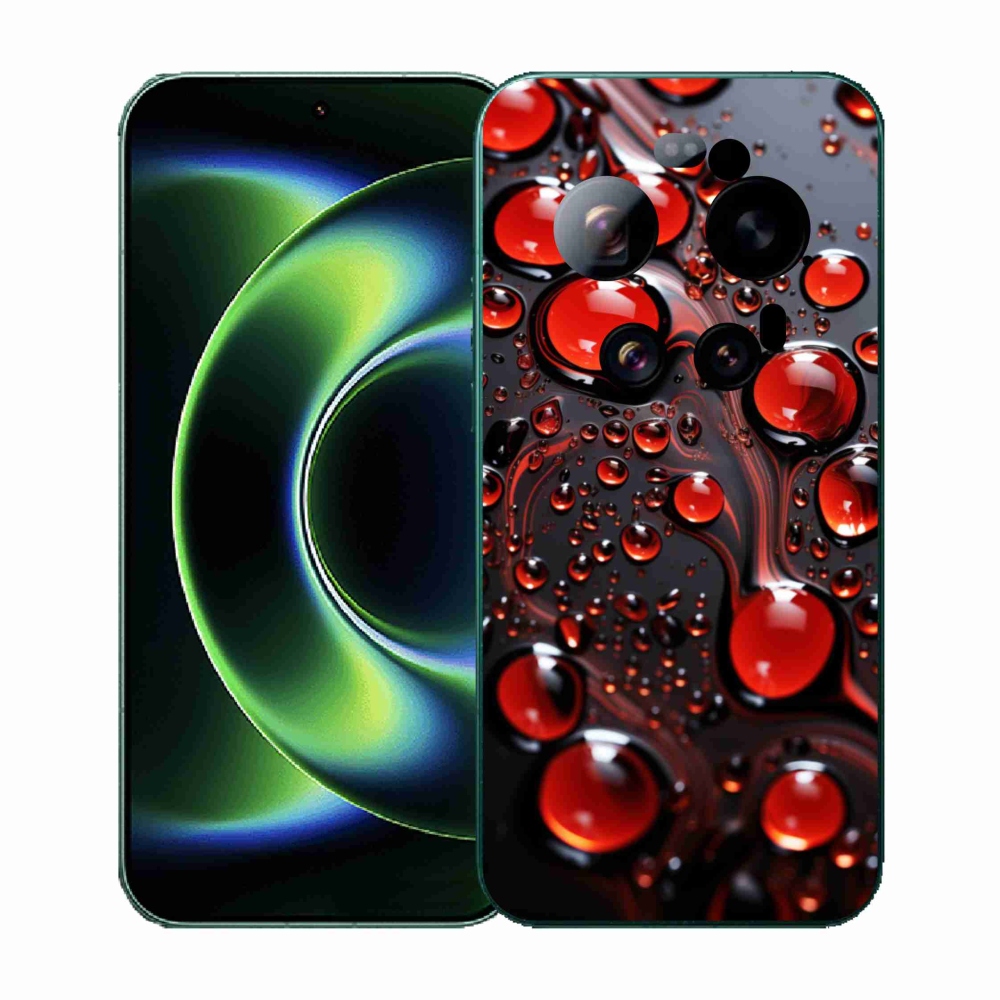 Gelový kryt mmCase na Xiaomi 17 Ultra - červené kapky 2