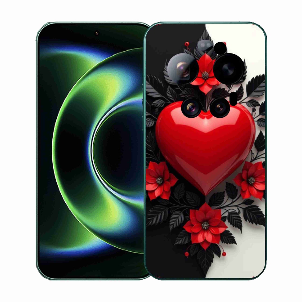 Gelový kryt mmCase na Xiaomi 17 Ultra - červené srdce