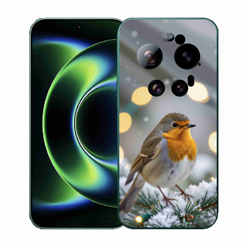 Gelový kryt mmCase na Xiaomi 17 Ultra - červenka v zimě