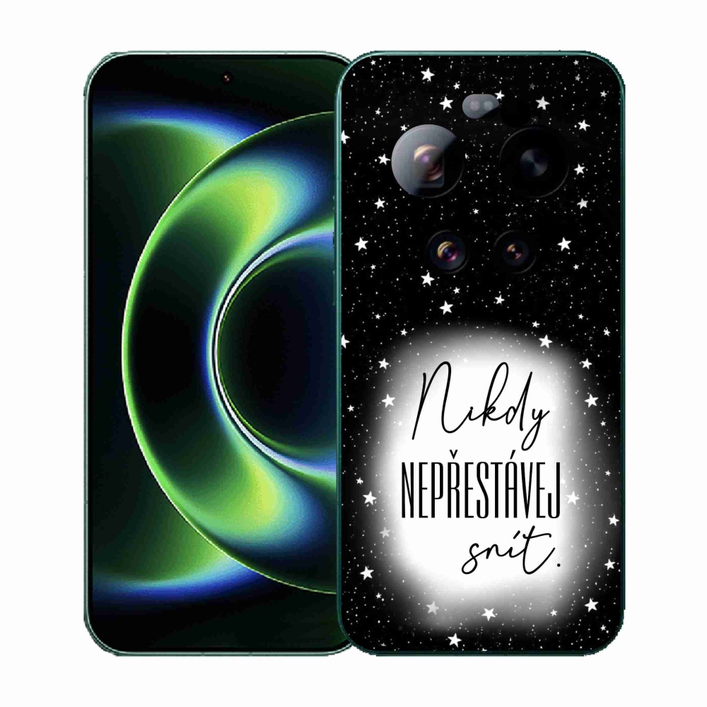 Gelový kryt mmCase na Xiaomi 17 Ultra - citát 1 bíločerné pozadí