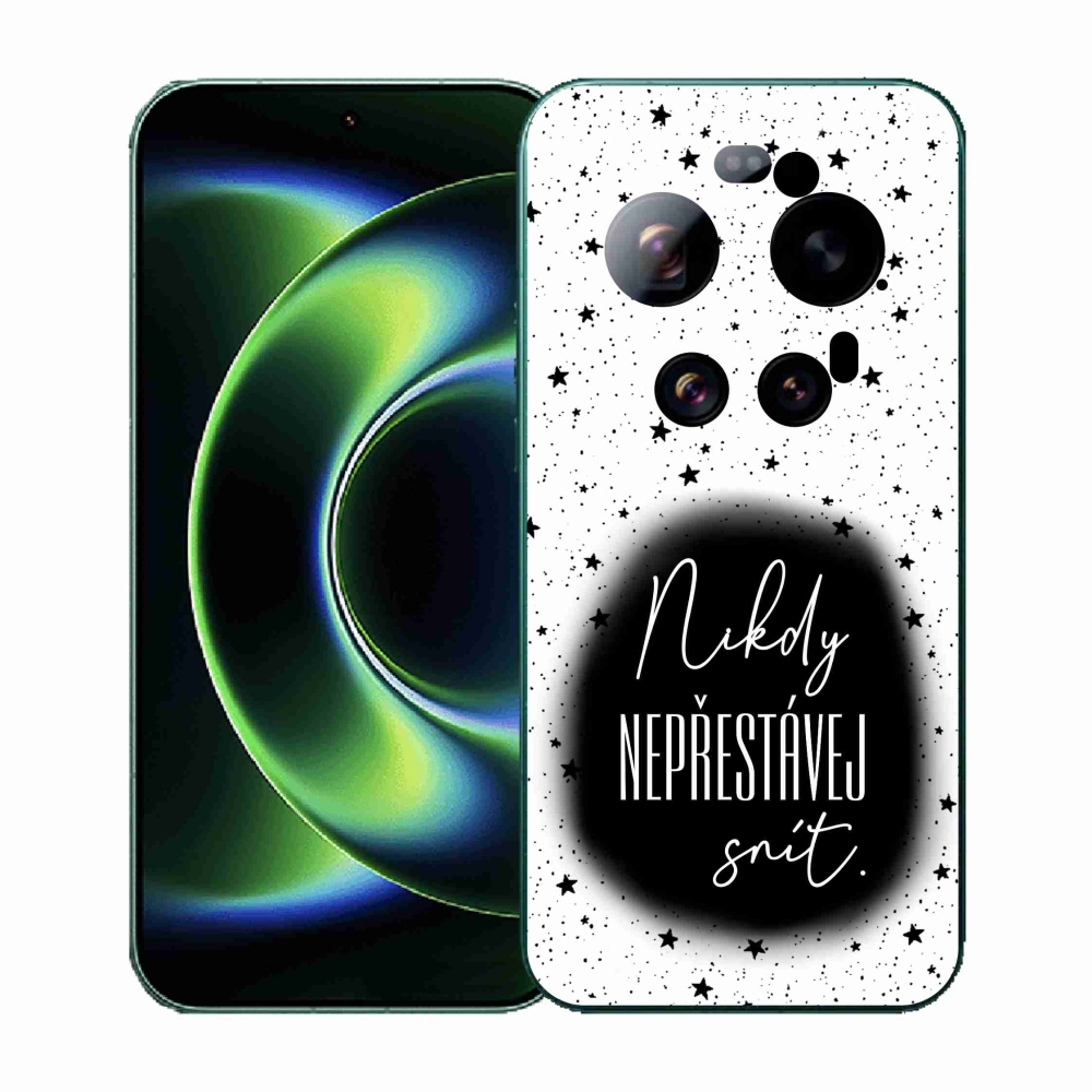 Gelový kryt mmCase na Xiaomi 17 Ultra - citát 1 černobílé pozadí