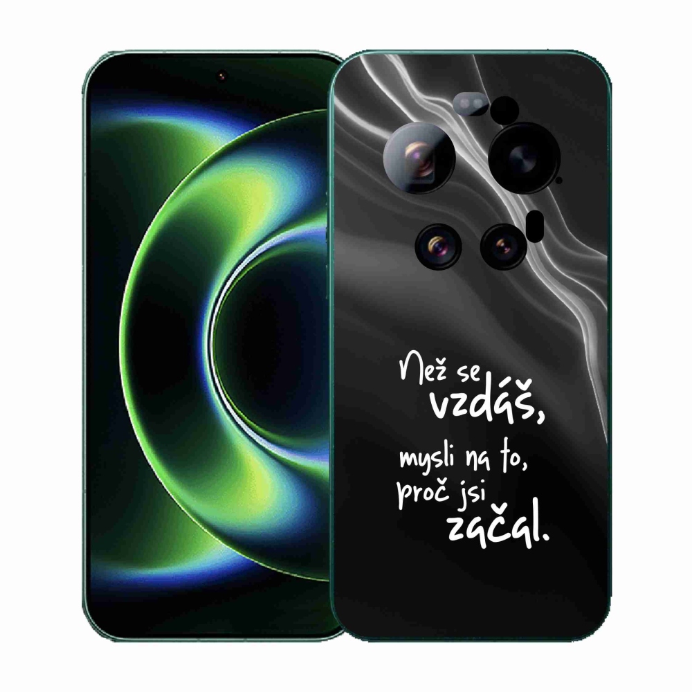 Gelový kryt mmCase na Xiaomi 17 Ultra - citát 2 černé pozadí