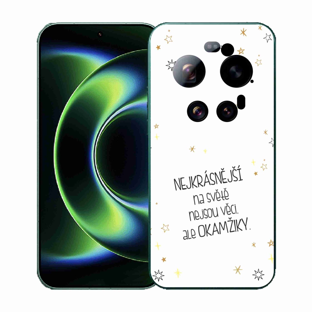 Gelový kryt mmCase na Xiaomi 17 Ultra - citát 4 bílé pozadí