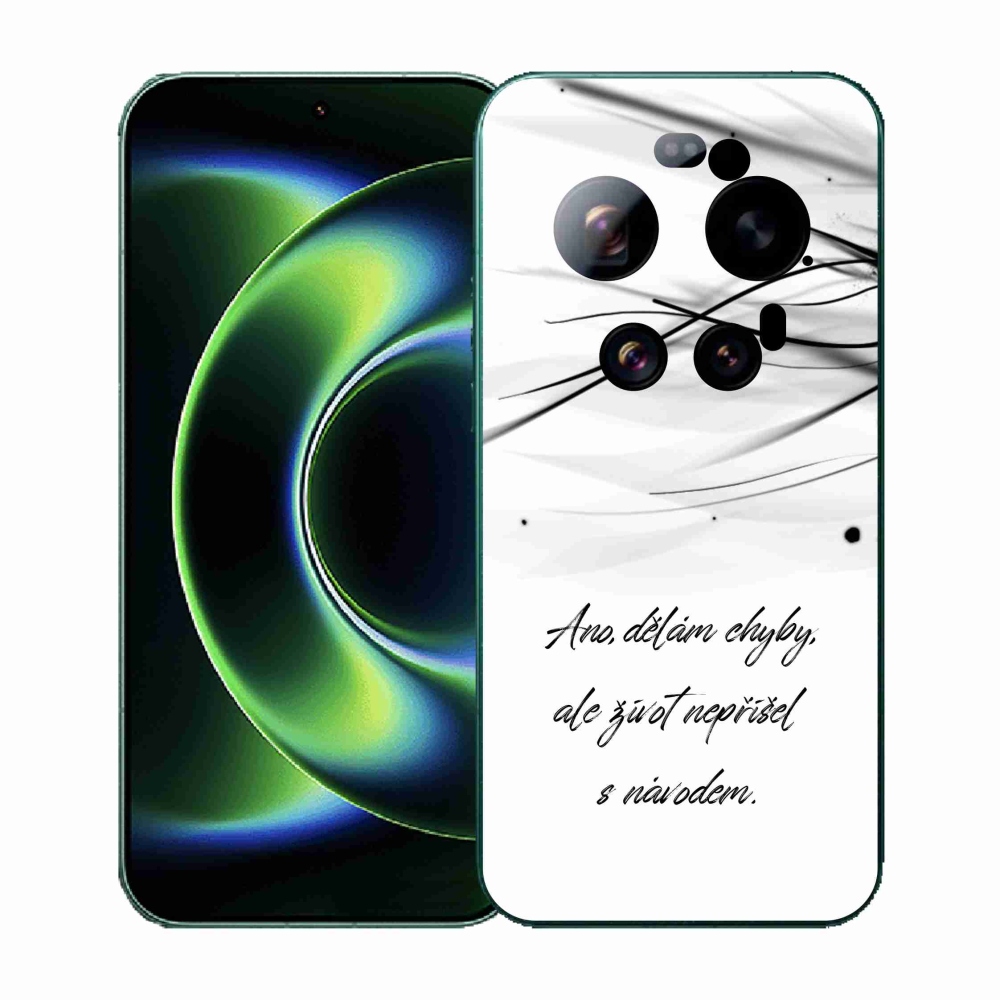 Gelový kryt mmCase na Xiaomi 17 Ultra - citát bílé pozadí