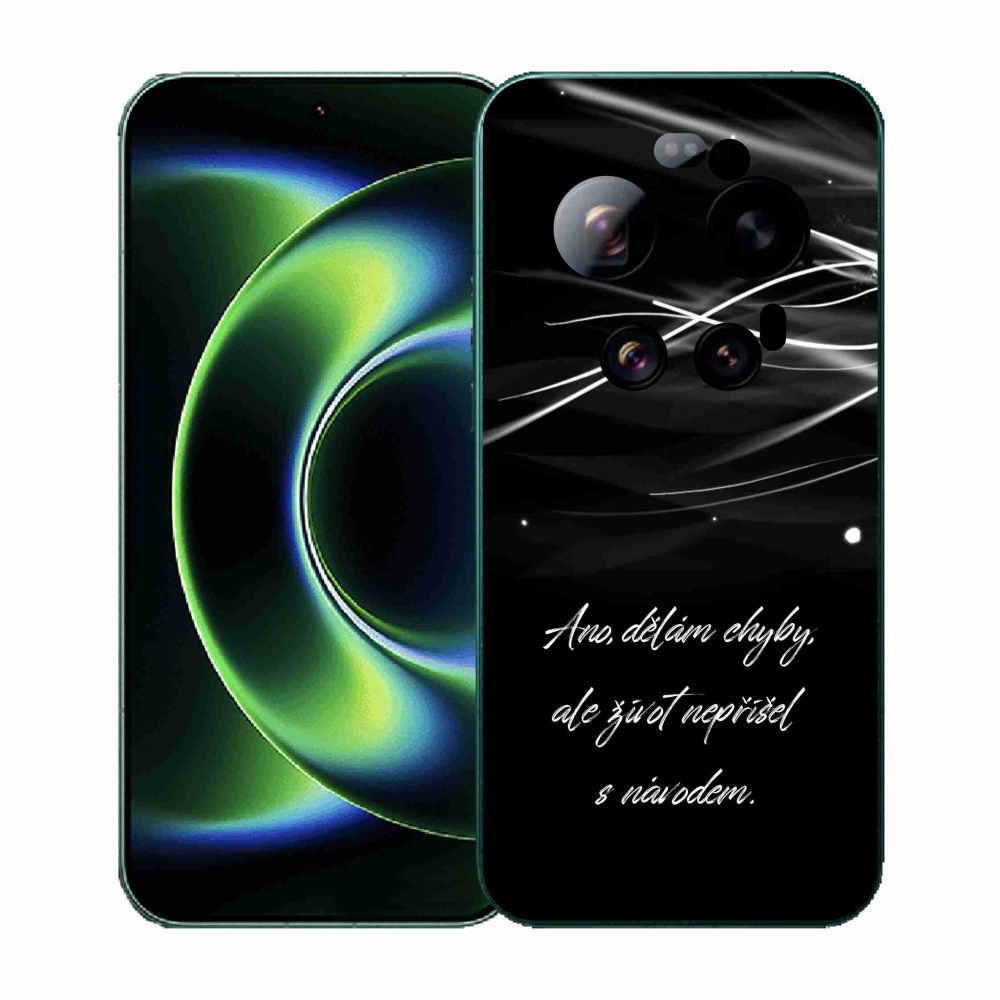 Gelový kryt mmCase na Xiaomi 17 Ultra - citát černé pozadí
