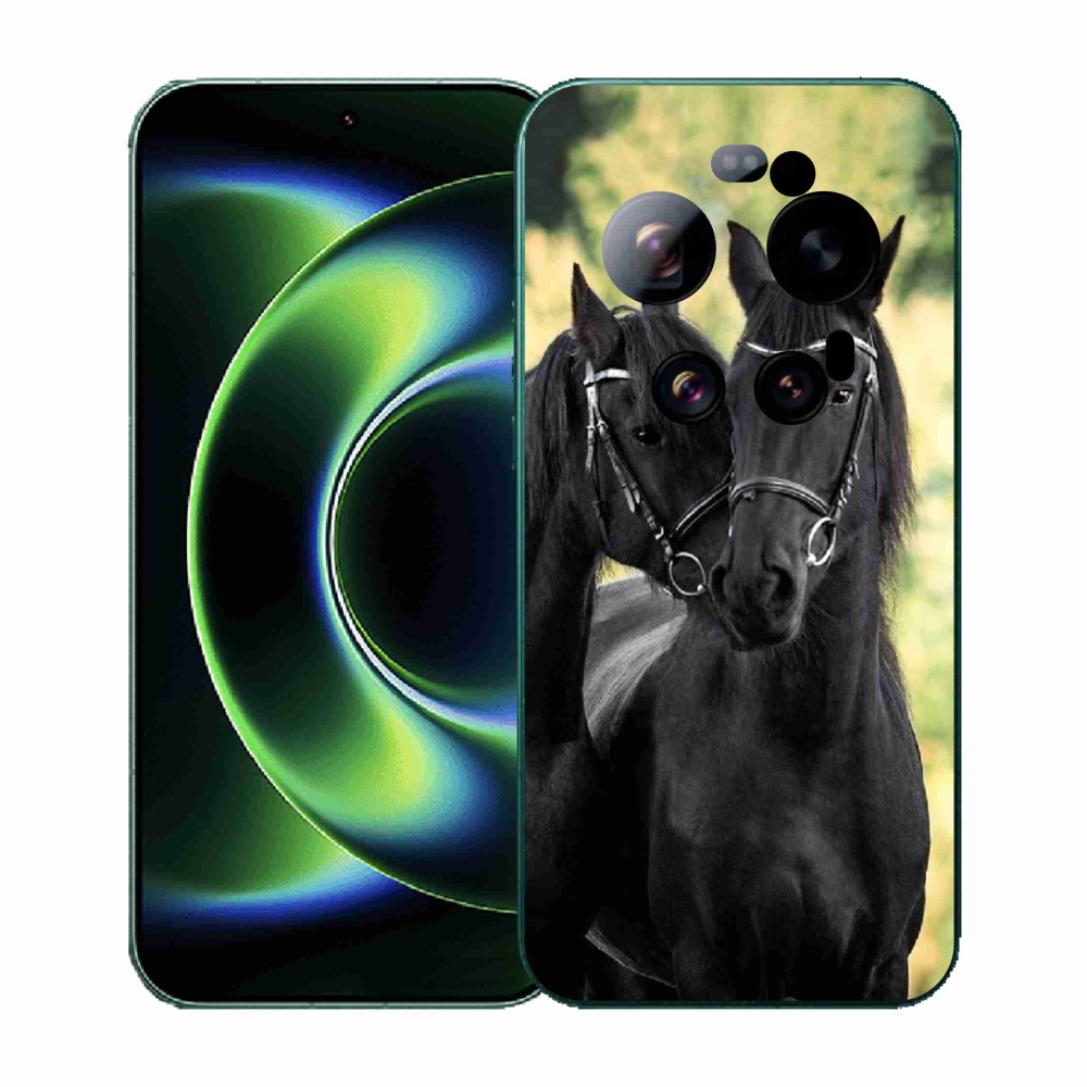 Gelový kryt mmCase na Xiaomi 17 Ultra - dva černí koně