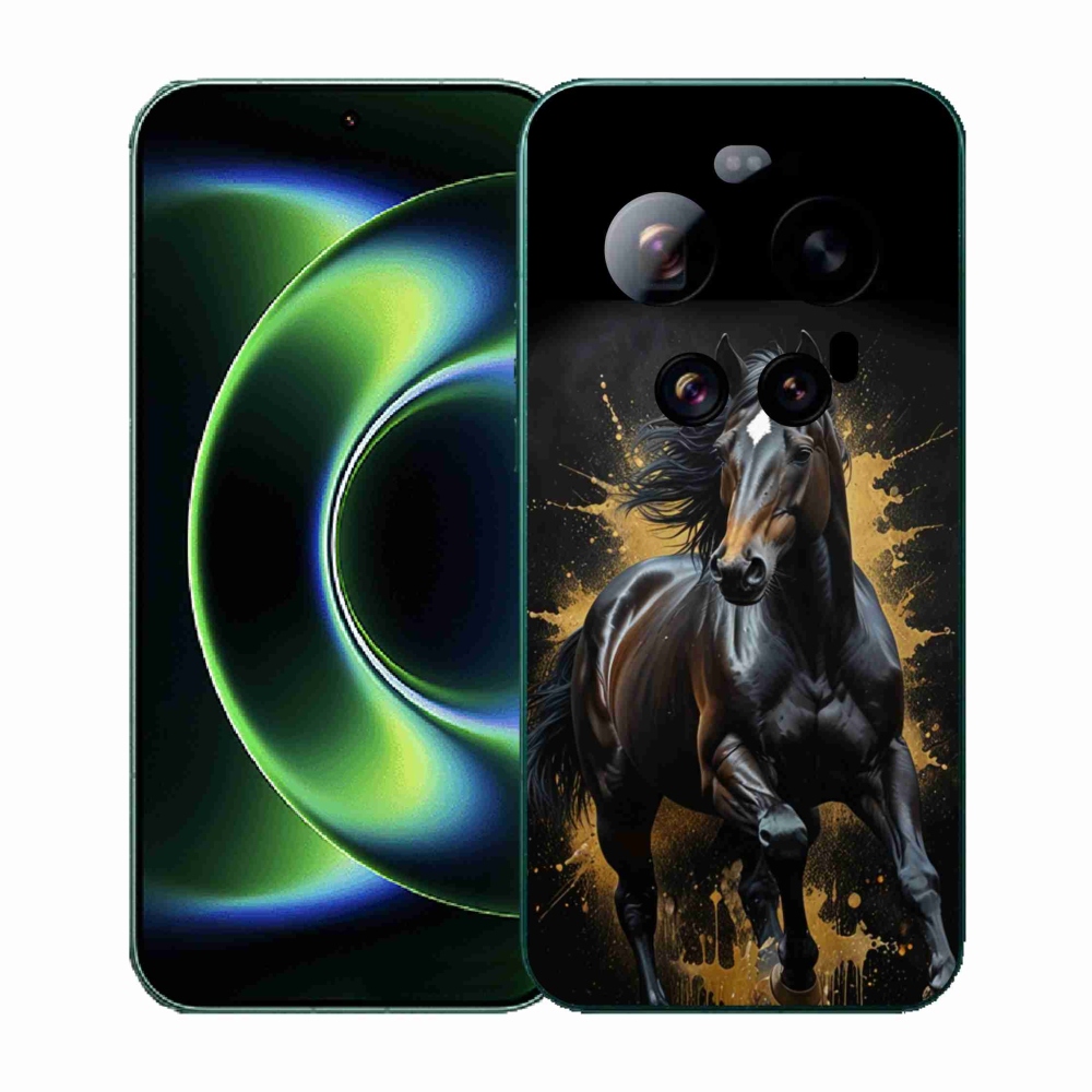 Gelový kryt mmCase na Xiaomi 17 Ultra - elegantní černý hřebec