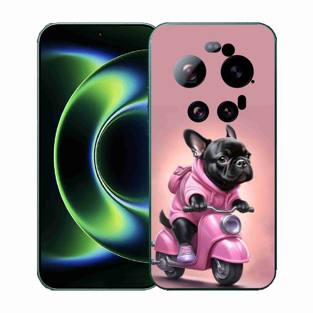 Gelový kryt mmCase na Xiaomi 17 Ultra - francouzský buldoček na skútru