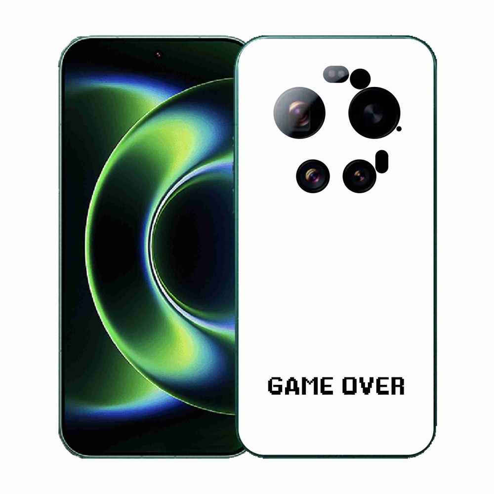 Gelový kryt mmCase na Xiaomi 17 Ultra - game over bílé pozadí