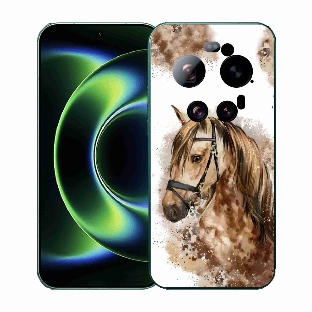 Gelový kryt mmCase na Xiaomi 17 Ultra - hnědý kreslený kůň