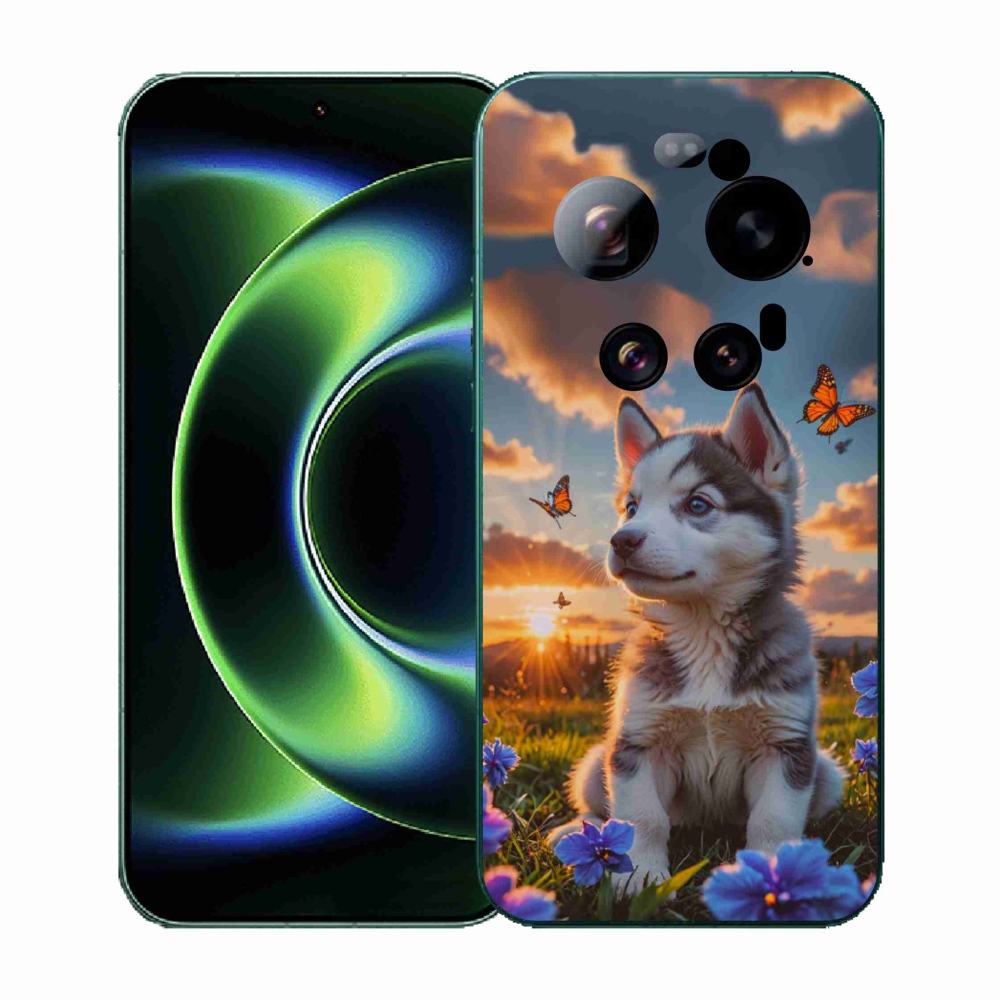 Gelový kryt mmCase na Xiaomi 17 Ultra - husky při západu slunce